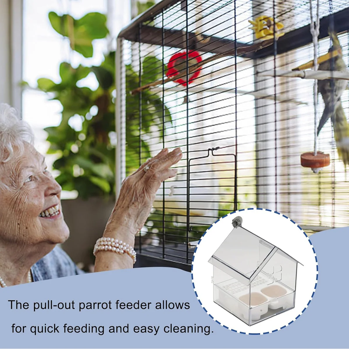 Pull-Out External Parrot Feeder - Image 10