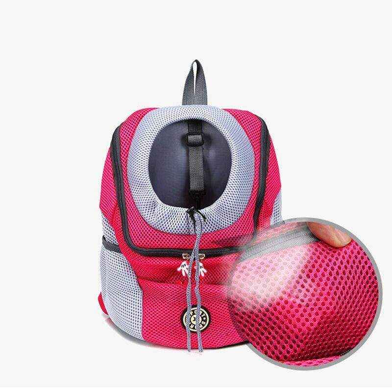 Dog Front Carrier Backpack Puppy Travel Mesh Pet Dog Carrier Backpack Blue - Image 3