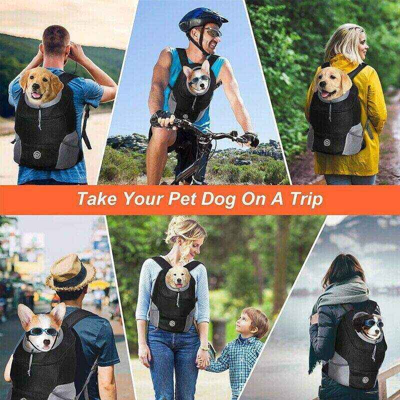 Dog Front Carrier Backpack Puppy Travel Mesh Pet Dog Carrier Backpack - Image 7