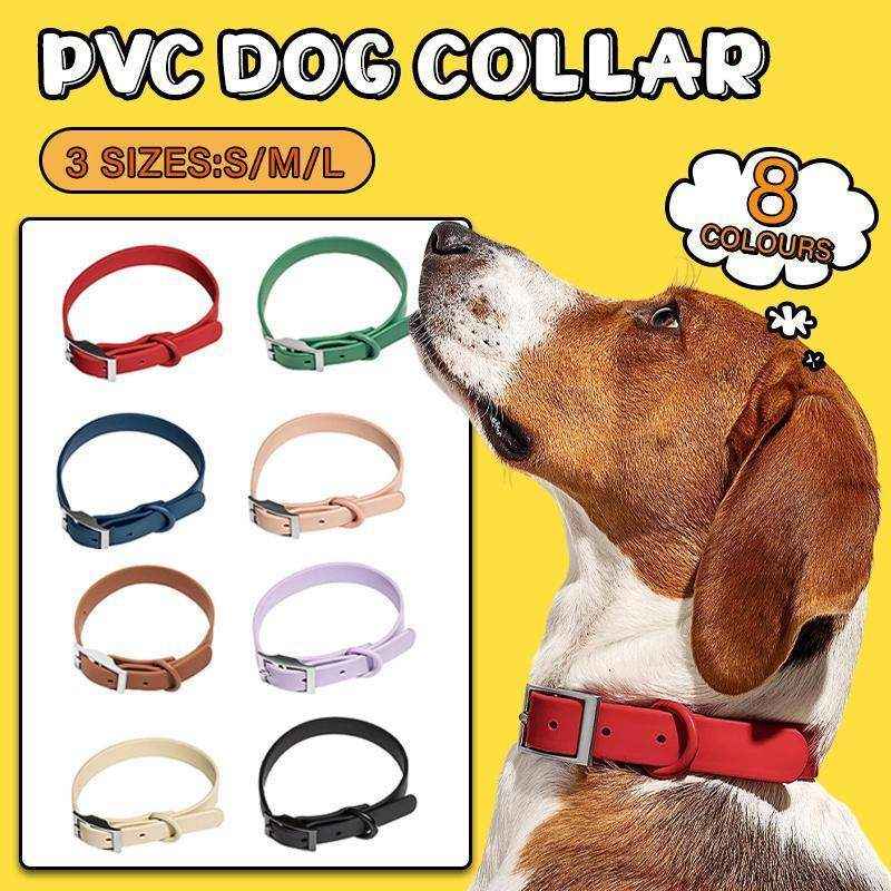 PVC Waterproof Dog Collar Designer Dog Collars Purple - Image 2