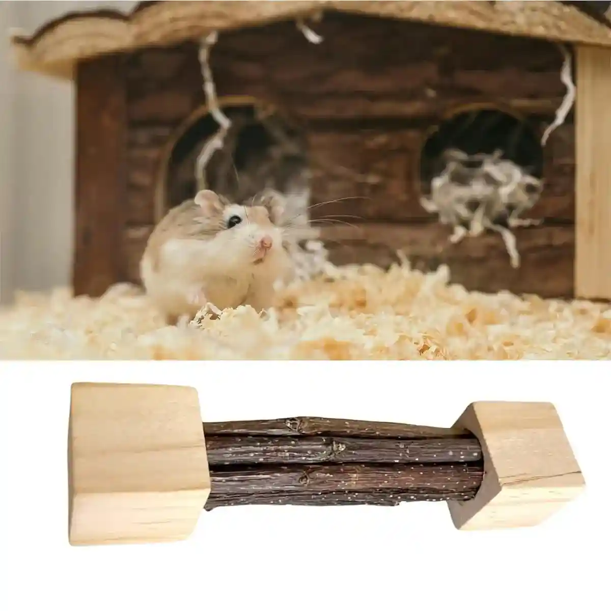 Durable Apple Wood Rabbit Chew Toys for Small Pets Dental Health - Image 7