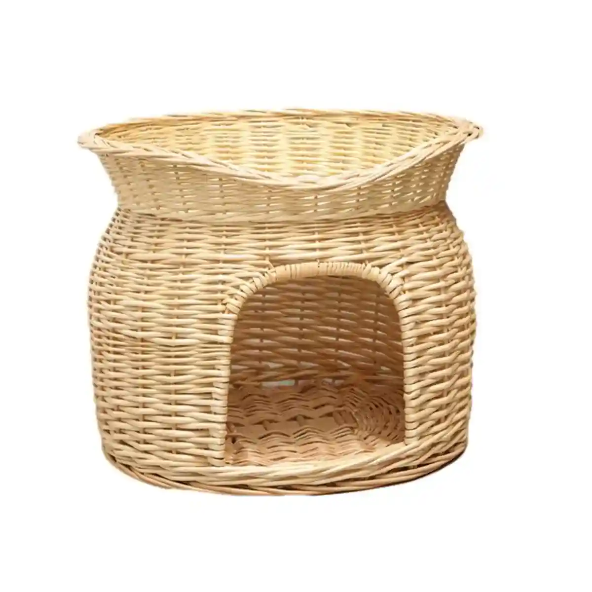 Rattan Cat House Double-Layer Design for Comfort and Privacy - Image 3