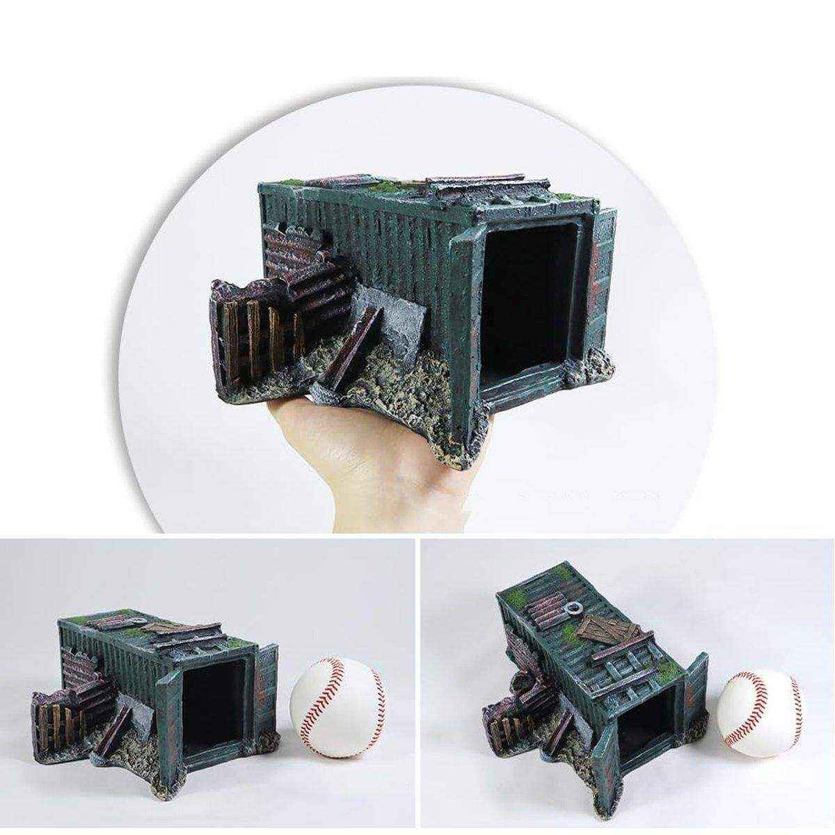 Realistic Aquarium Wreckage Decoration Resin Hiding Spot for Fish & Shrimp - Image 11