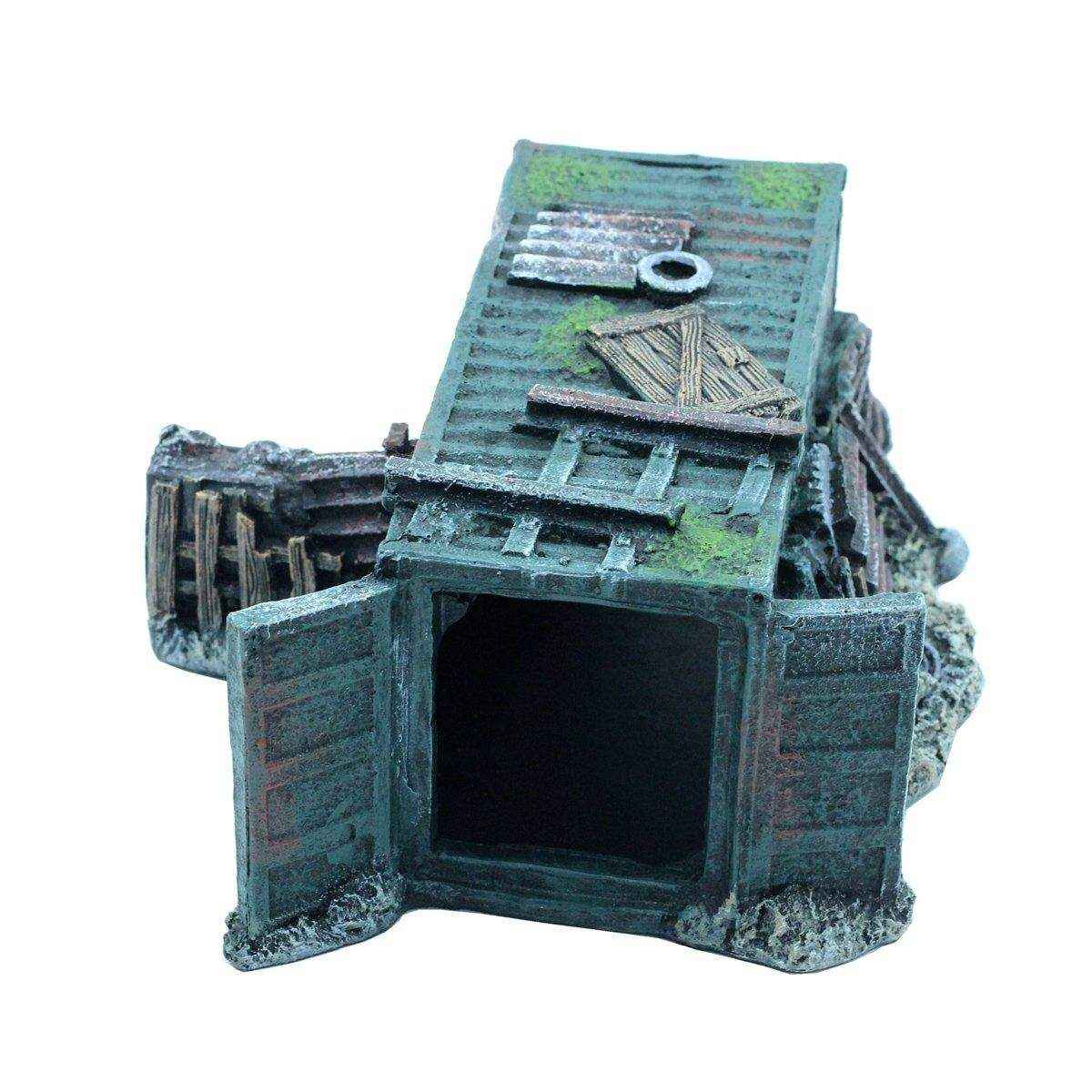 Realistic Aquarium Wreckage Decoration Resin Hiding Spot for Fish & Shrimp - Image 13