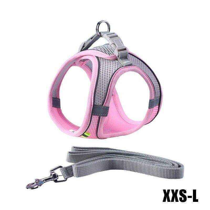 Pet Dog Harness Adjustable Reflective Breathable Outdoor Collars Strap Cat Leash - Image 14
