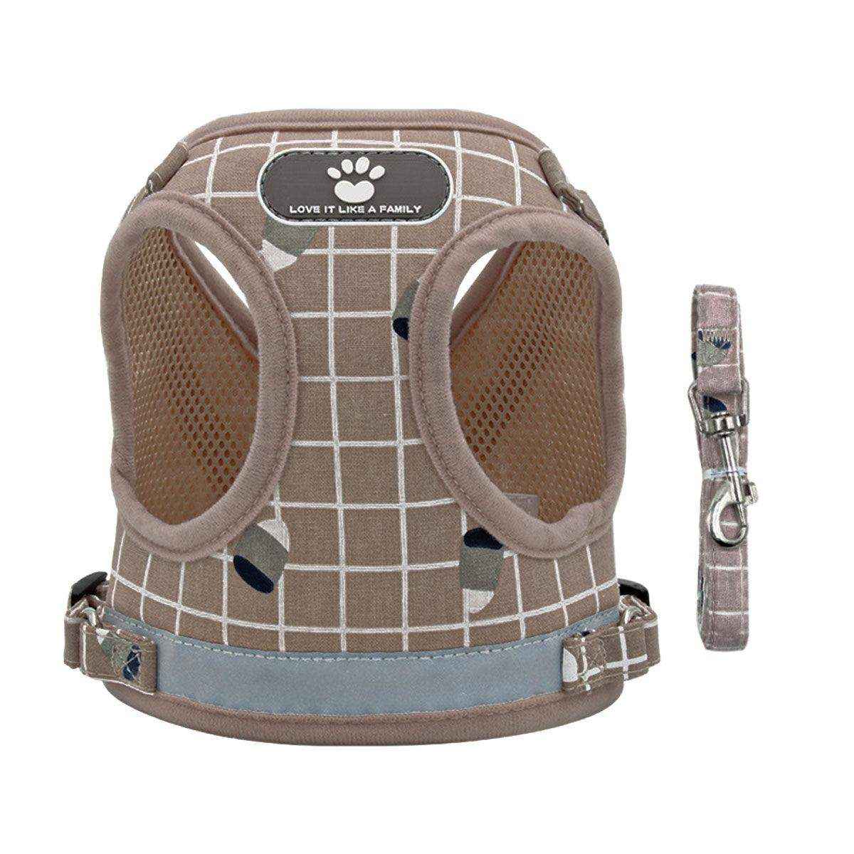 Adjustable Mesh Pet Vest Harness & Leash Cat Dog Kitten Walk Collar - Image 17