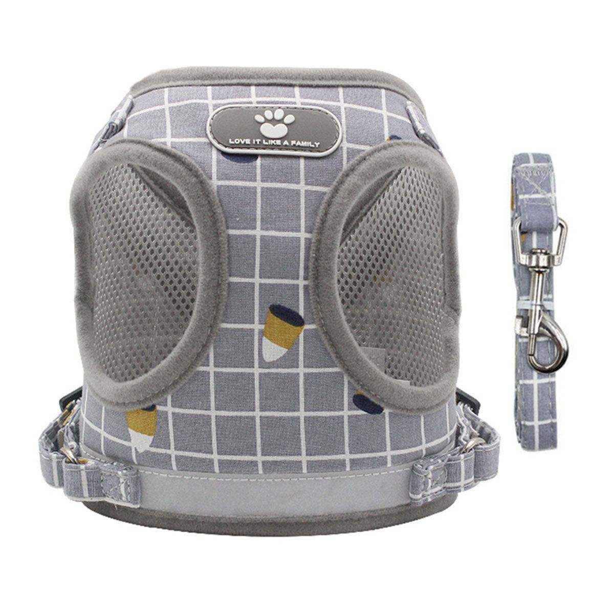 Adjustable Mesh Pet Vest Harness & Leash Cat Dog Kitten Walk Collar - Image 18