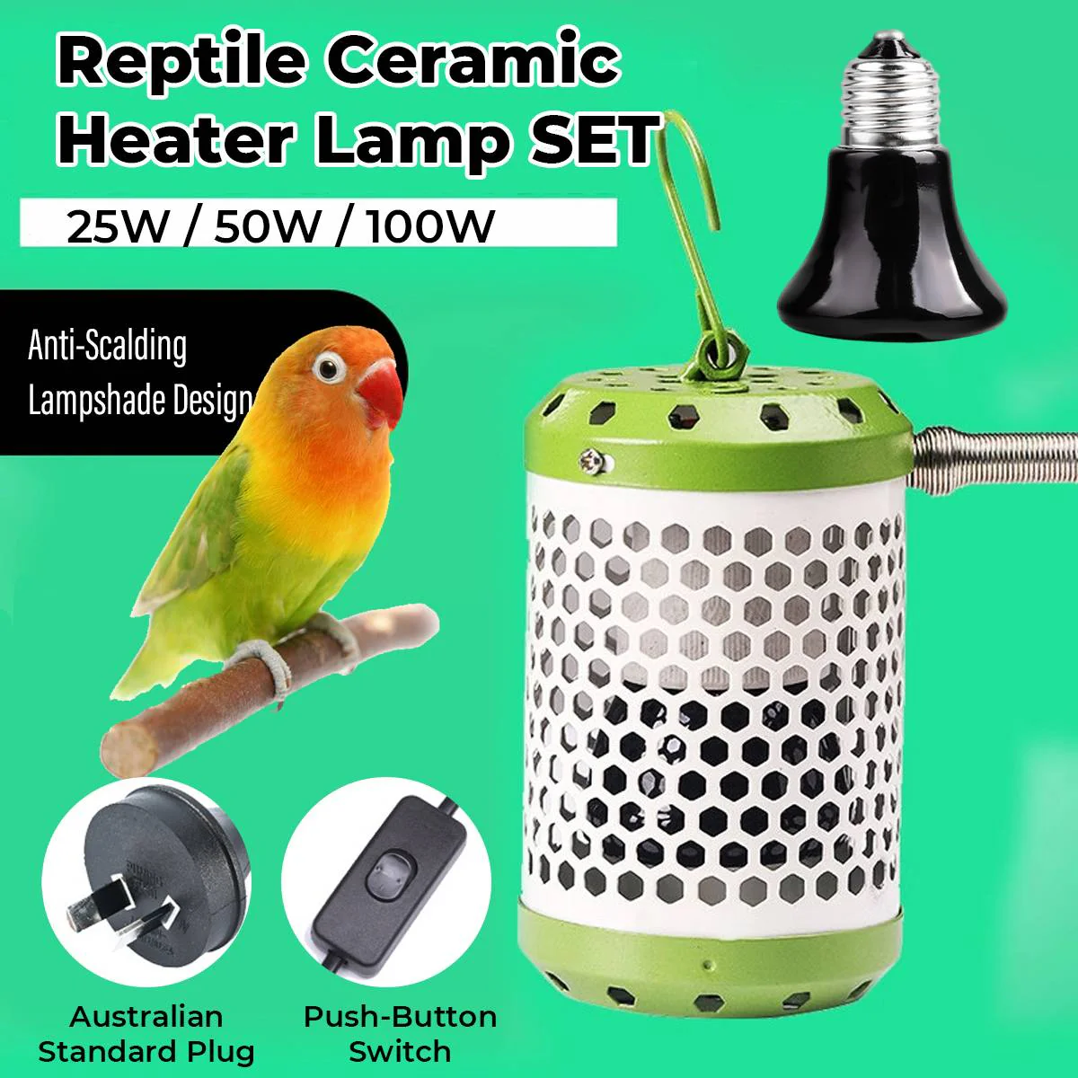 Reptile Ceramic Heat Lamp Set - Image 2