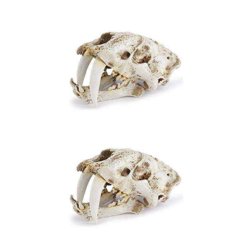 Fish Tank Saber Tooth Tiger Skull Hide Ornament - Image 12