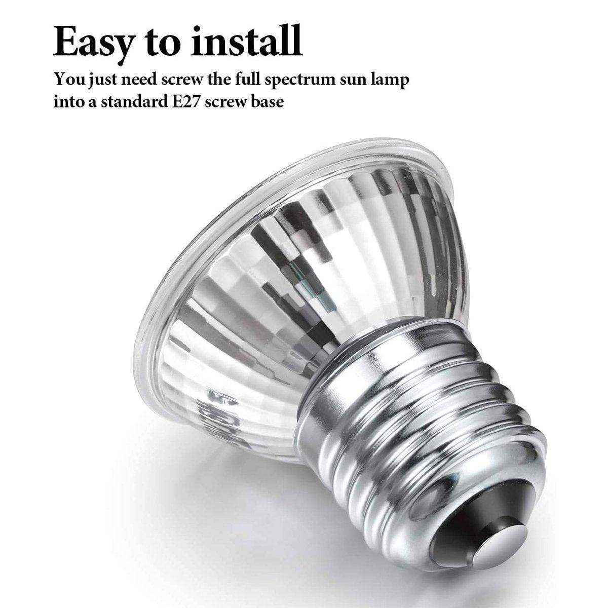3PCS Reptile Heating Light Bulb UVA+UVB Tortoise Turtle Lizard UV Basking Lamp - Image 17