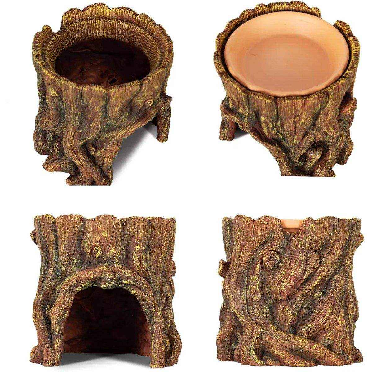 Reptile Hideaway Cave with Humidity Dish for Geckos & Small Reptiles - Image 11