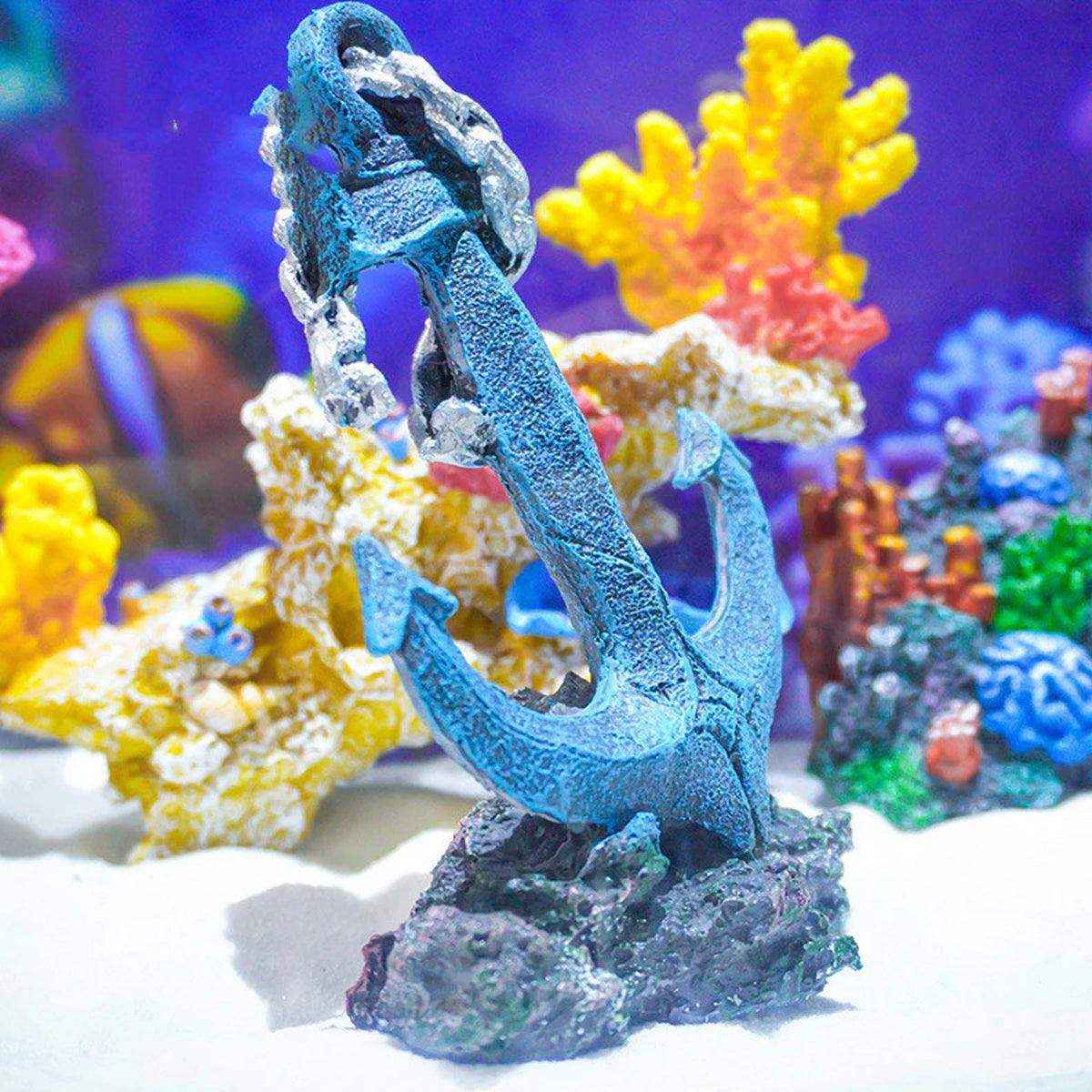 Resin Anchor Aquarium Decoration Nautical Fish Tank Ornament - Image 6
