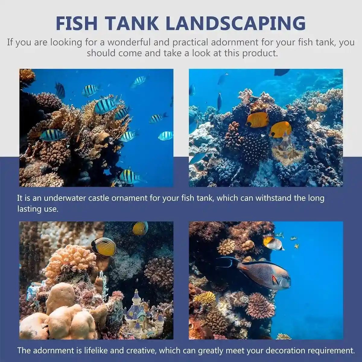 Mini Resin Castle Aquarium Decoration for Fish Tank - Image 9