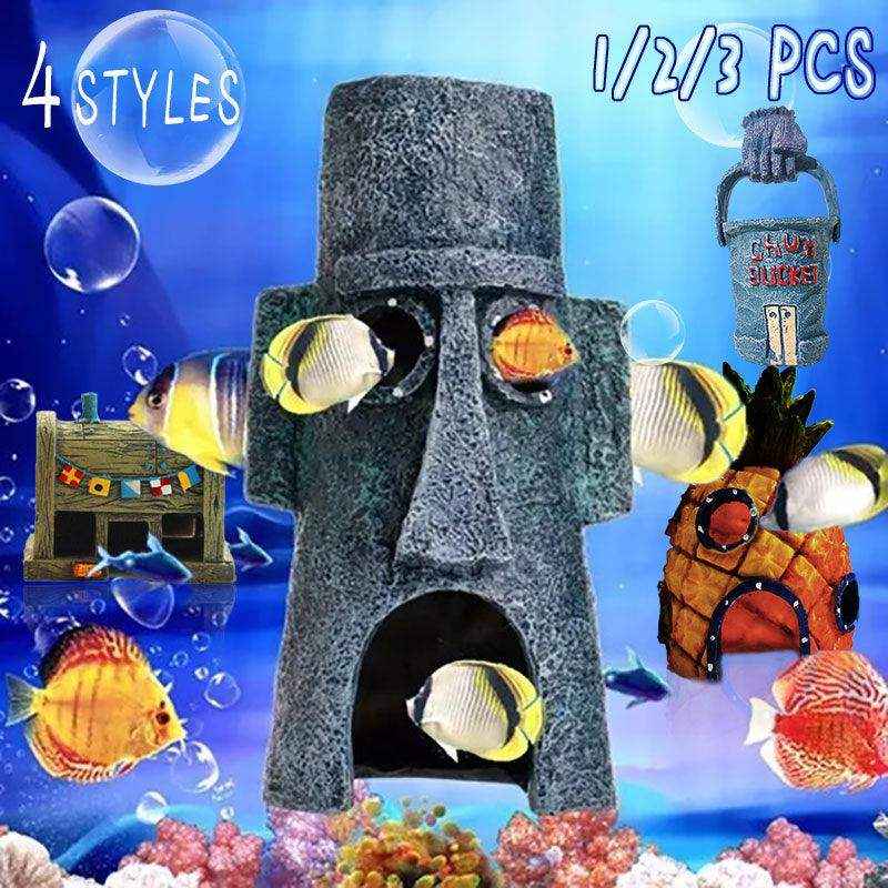 Creative Resin Fish Tank Ornament Fun & Safe Aquarium Decoration
