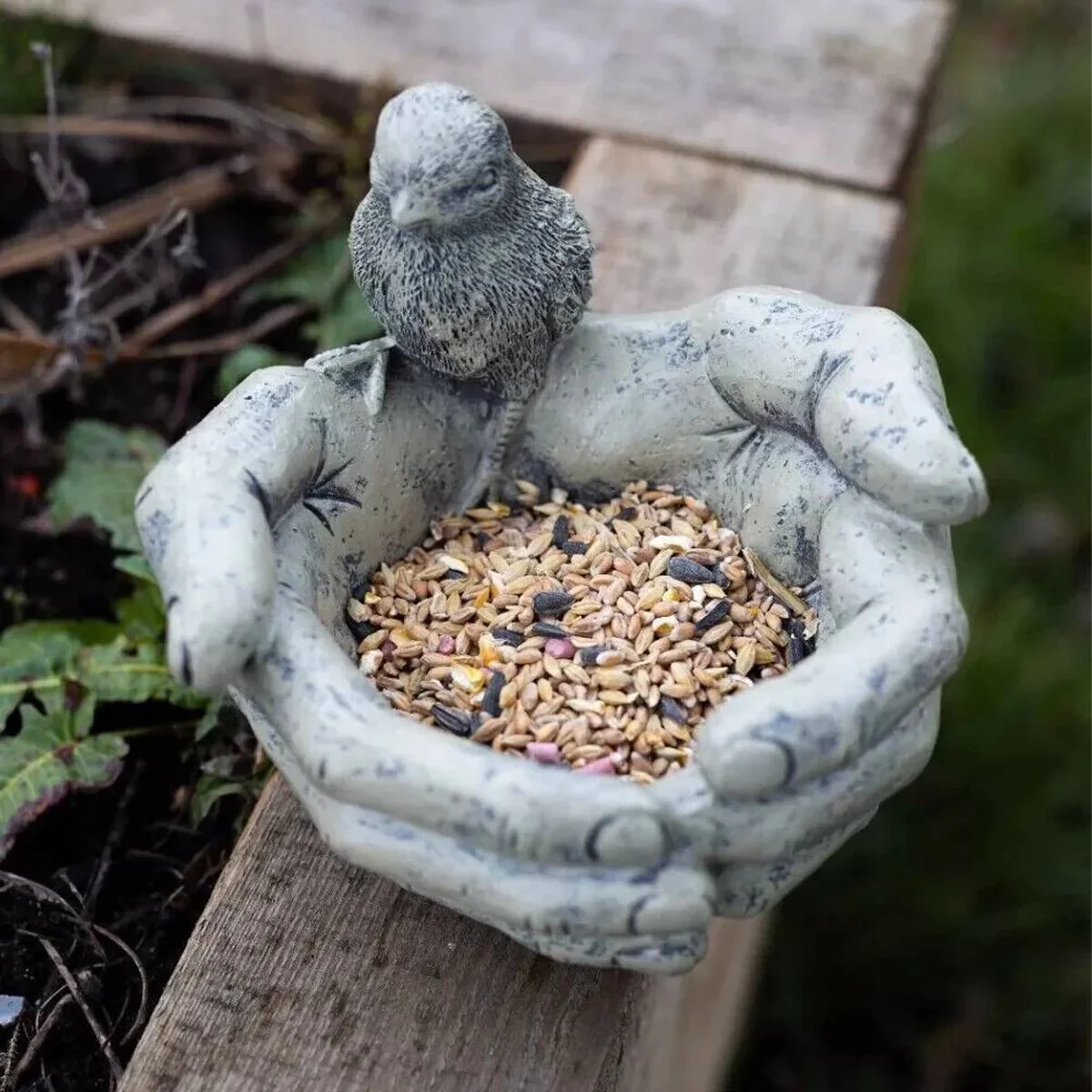 Resin Bird Feeder Garden Bird Bath Bowl - Image 9