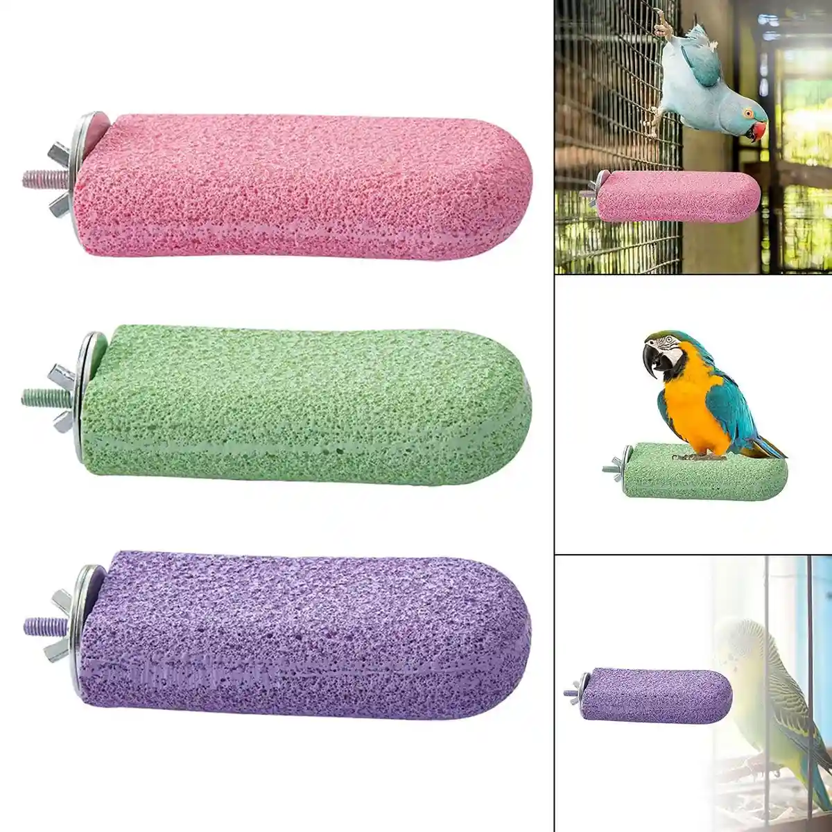 Ice Cream Resin Bird Grinding Perch for Parrots and Small Birds - Image 8