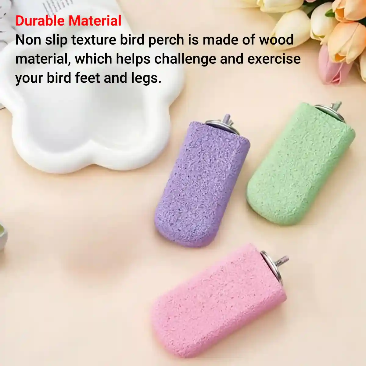 Ice Cream Resin Bird Grinding Perch for Parrots and Small Birds - Image 9