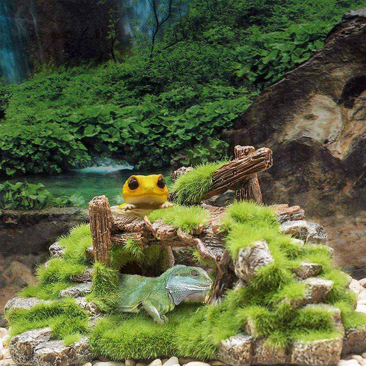 Resin Moss Bridge Decoration Natural Aquarium Ornament for Fish & Turtle Tanks - Image 10