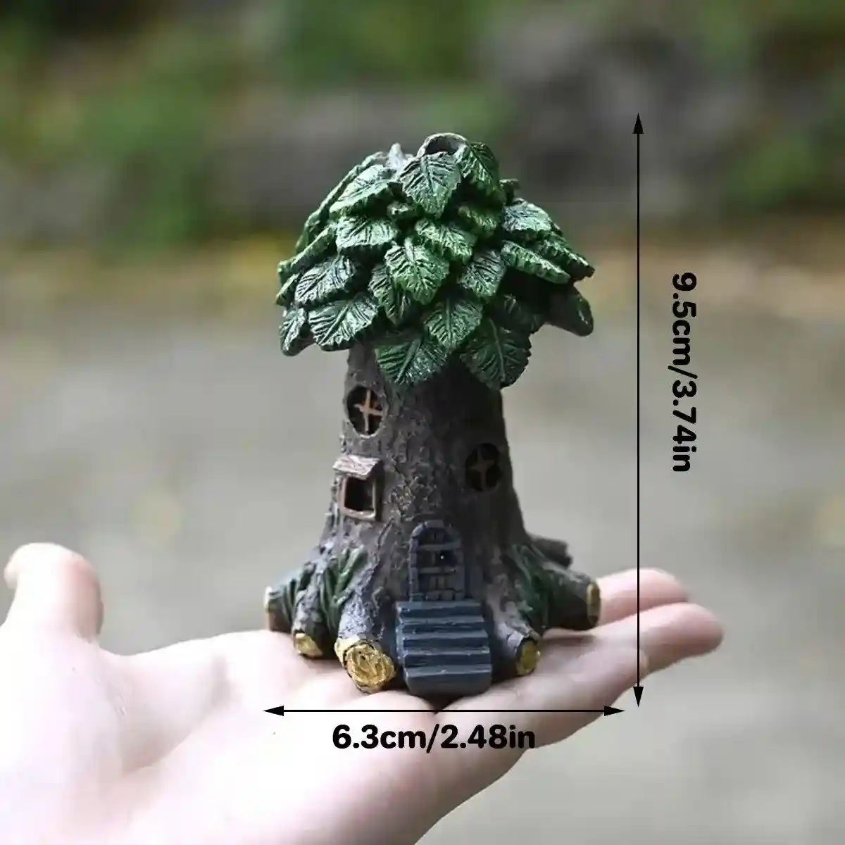 Resin Small Green Tree for Aquariums & DIY Landscapes Realistic Decoration - Image 7