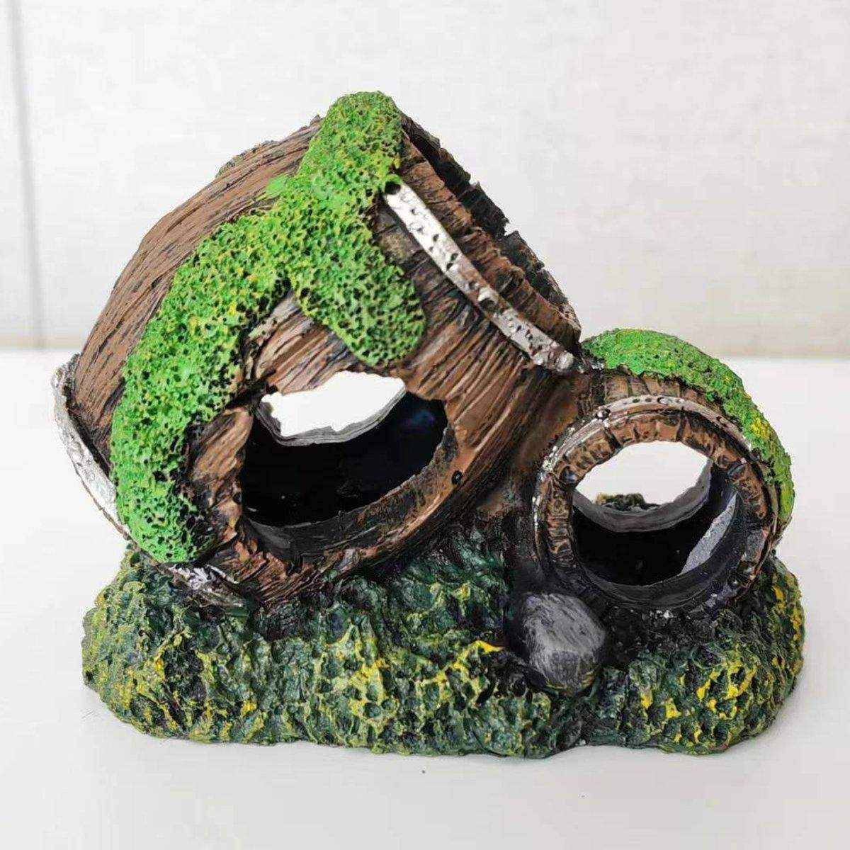 Resin Wine Barrel Aquarium Decoration - Image 13