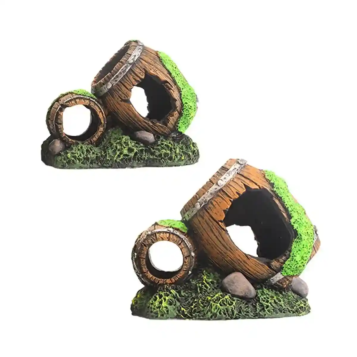 Resin Wine Barrel Aquarium Decoration - Image 3