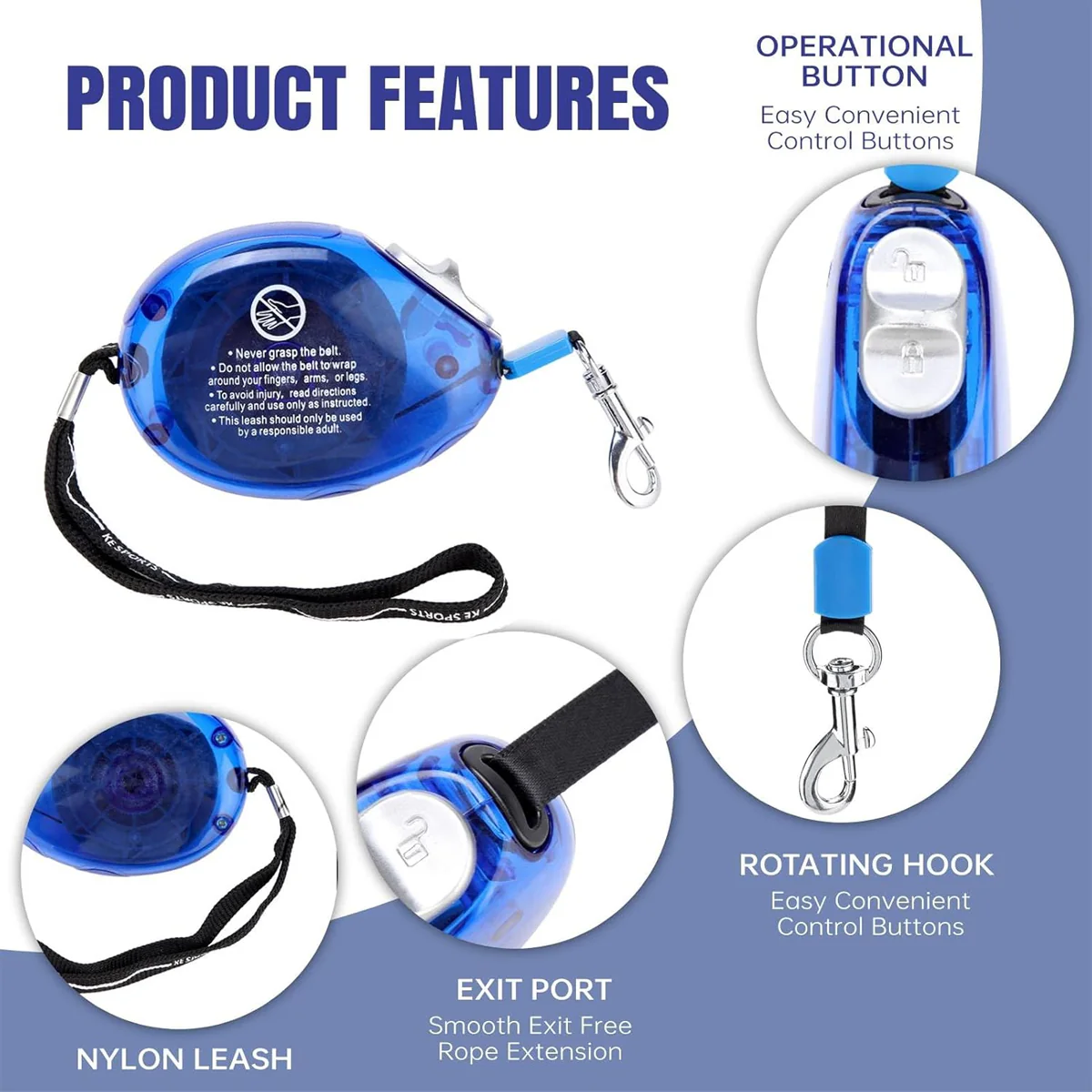 Retractable Dog Leash With One-Button Lock - Image 3