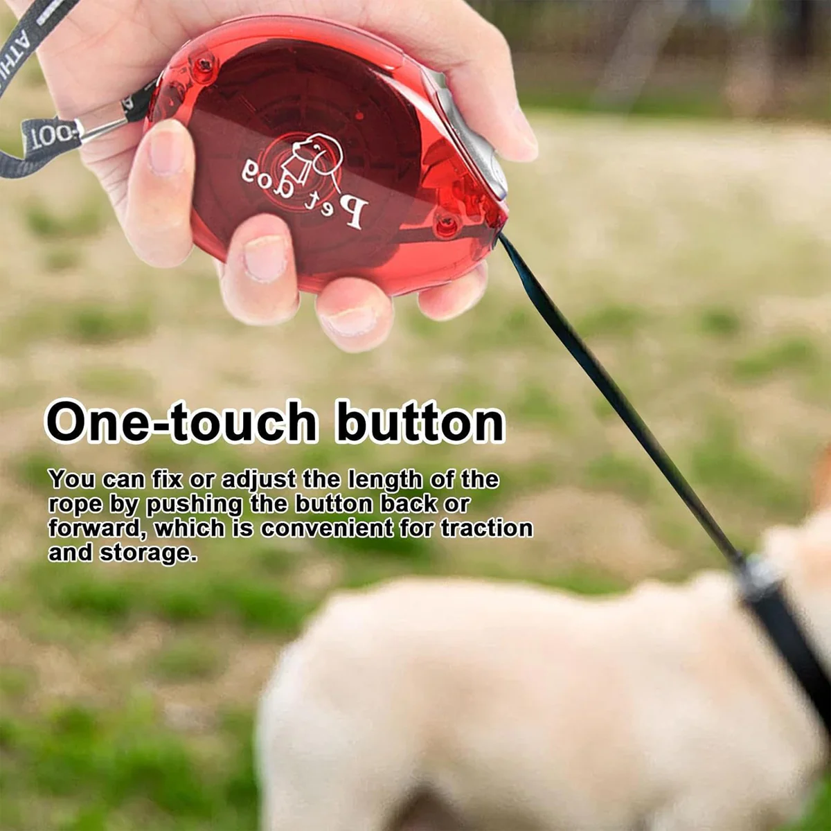 Retractable Dog Leash With One-Button Lock - Image 4