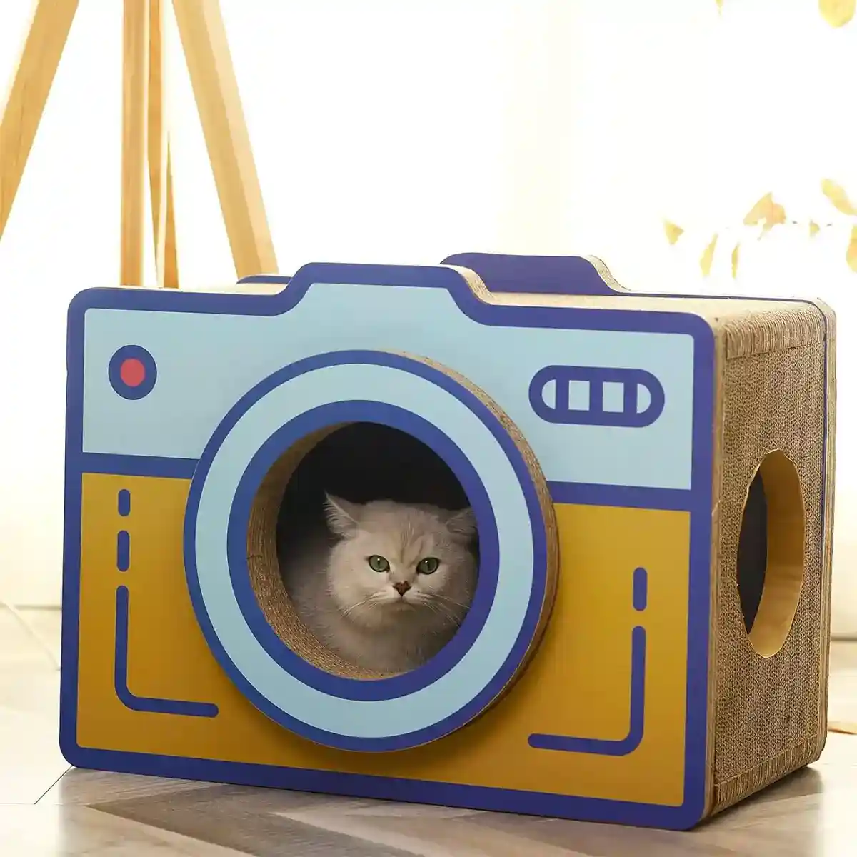 Retro Camera Style Cat Scratcher House - Image 13