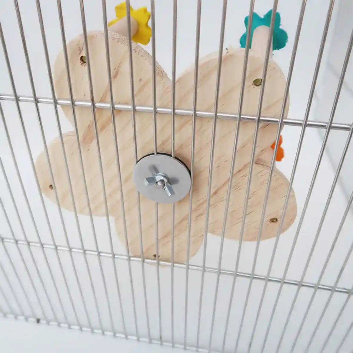 Rotatable Ferris Wheel Parrot Toy for Cage Play and Chewing - Image 11