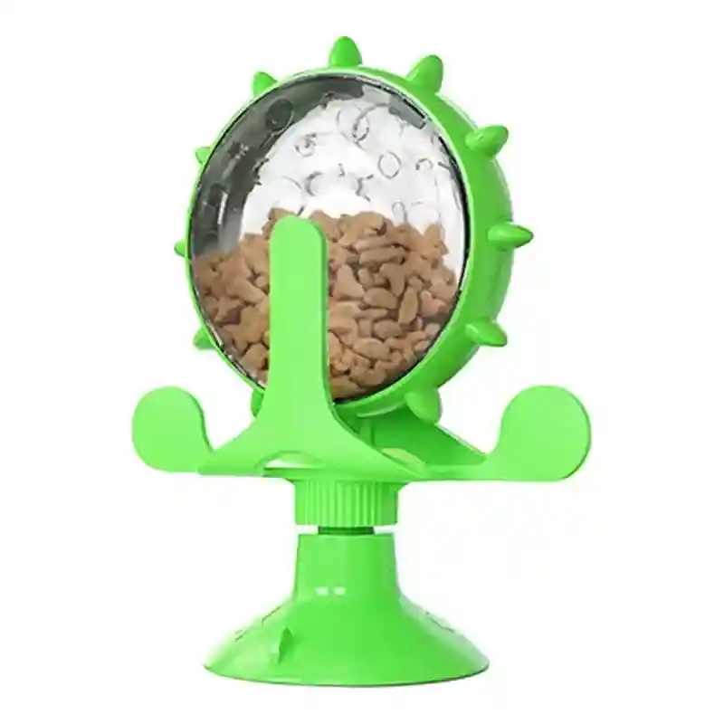Rotating Cat Treat Dispenser Toy with Suction Cups - Image 14