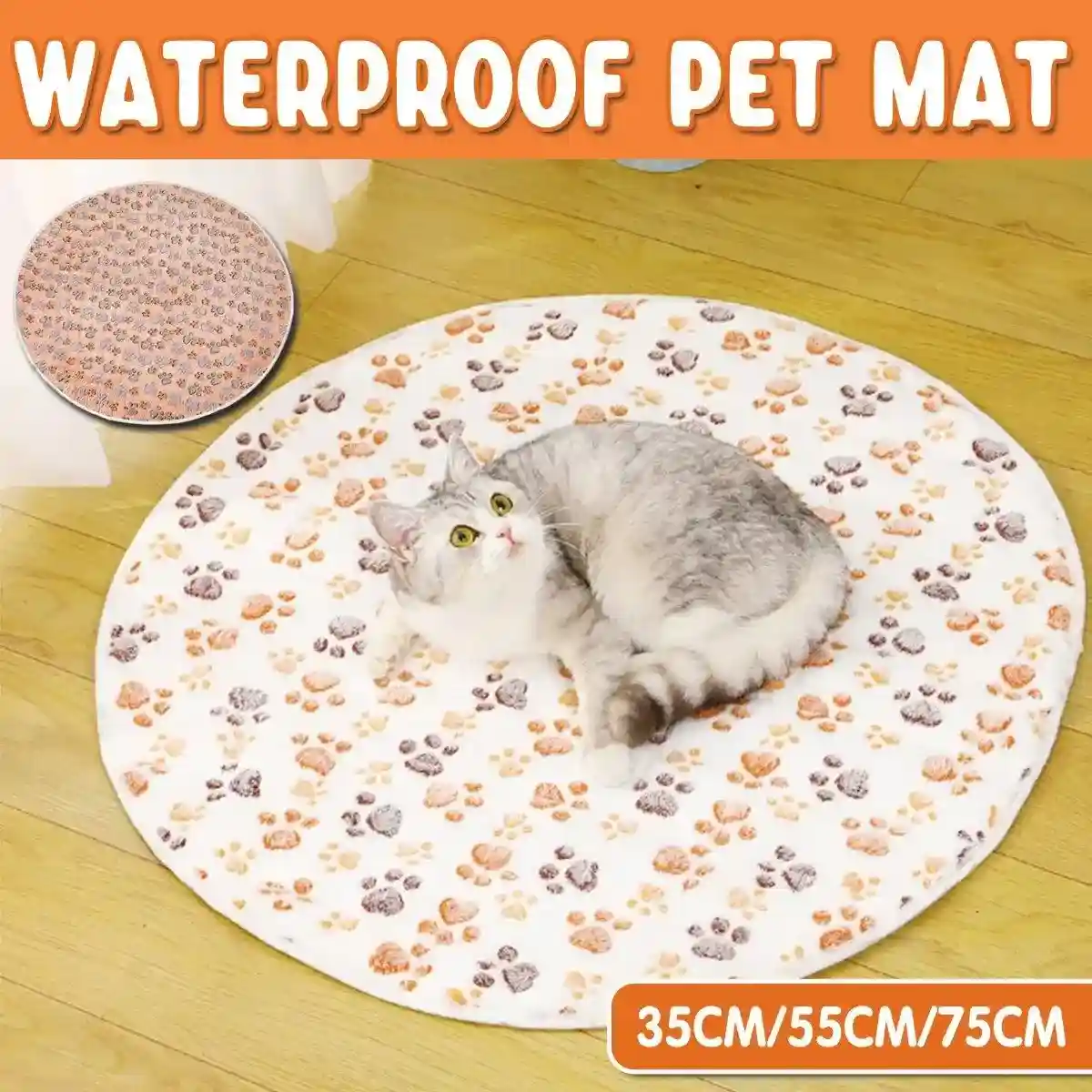 Round Waterproof Dog Pad Breathable & Non-Slip for Pets - Image 2