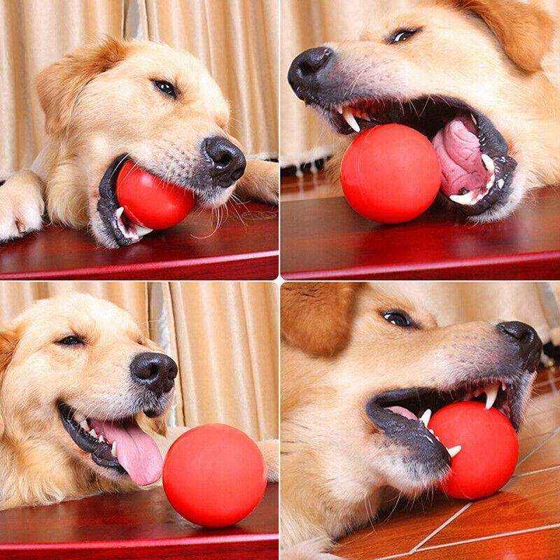 2x Dog Training Toy Rubber Ball 3 Size - Image 5