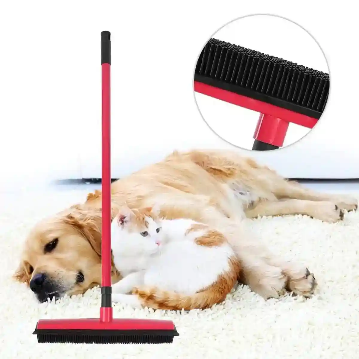 Rubber Broom Pet Hair Remover - Image 17