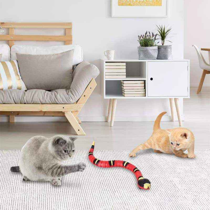 Smart Sensing Rubber Snakes Toy For Cats - Image 11