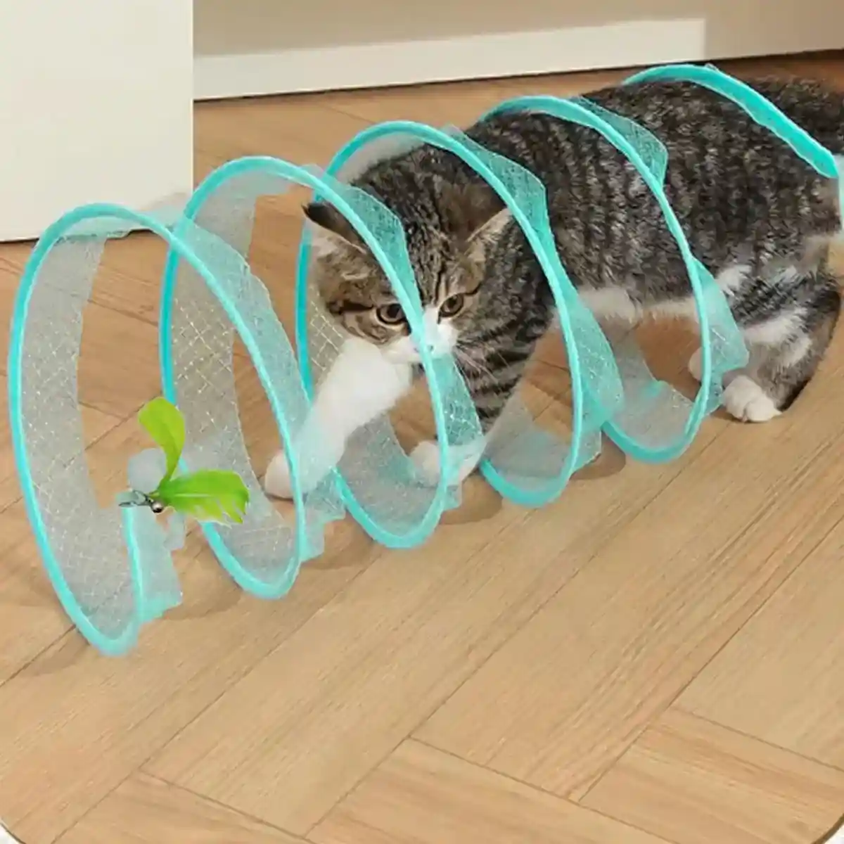 Interactive S-Shaped Cat Tunnel Toy for Indoor Play and Exercise - Image 8