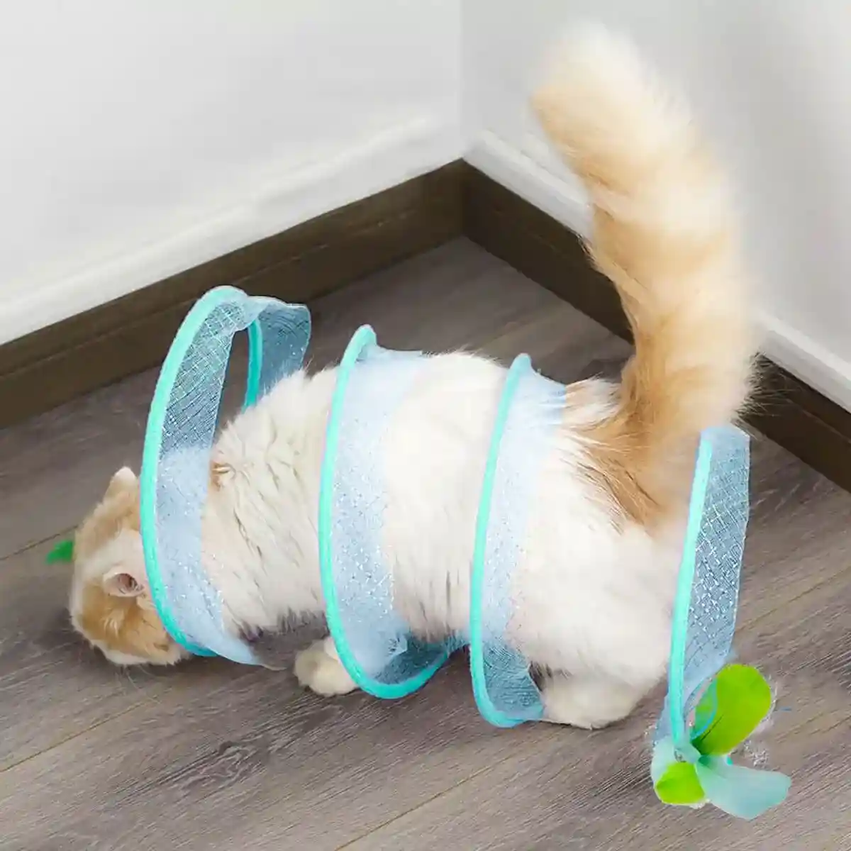Interactive S-Shaped Cat Tunnel Toy for Indoor Play and Exercise - Image 9