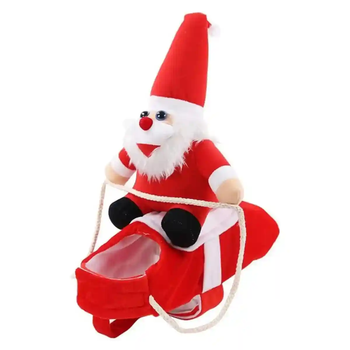 Santa Claus Pet Costume Dog Cat Funny Riding Suit Christmas Holiday Outfit Wear - Image 16