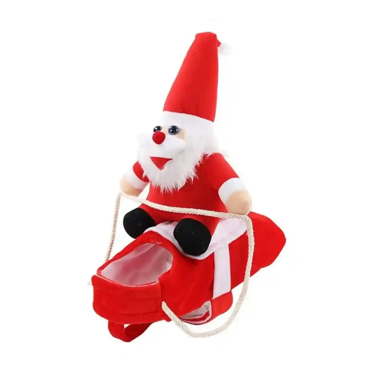 Santa Claus Pet Costume Dog Cat Funny Riding Suit Christmas Holiday Outfit Wear - Image 17