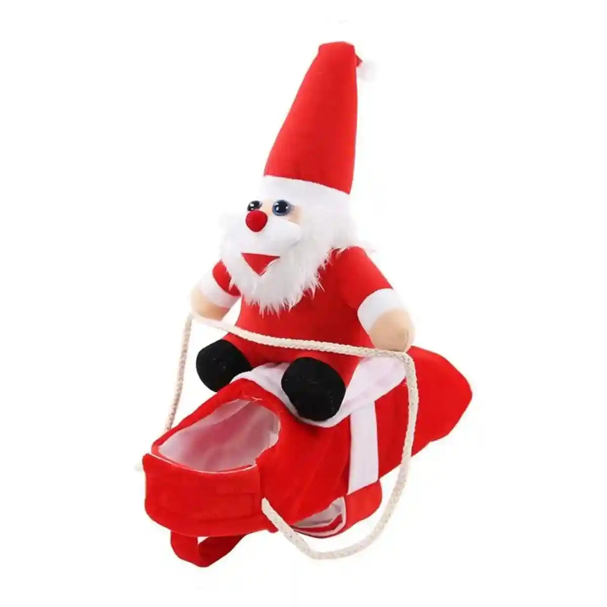 Santa Claus Pet Costume Dog Cat Funny Riding Suit Christmas Holiday Outfit Wear - Image 18