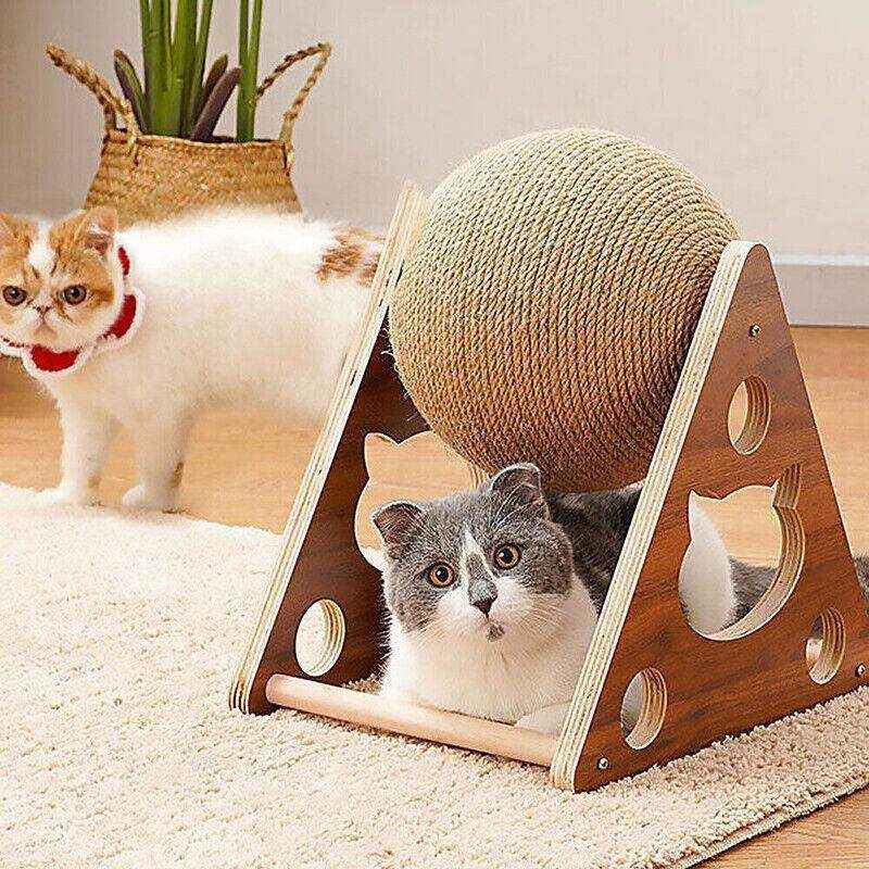 Natural Sisal Cat Toy with Scratching Post 18x19x17cm - Image 10