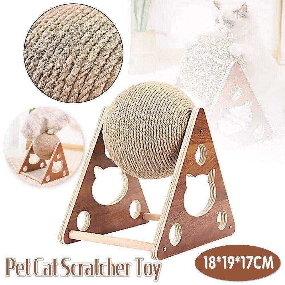 Natural Sisal Cat Toy with Scratching Post 18x19x17cm - Image 3
