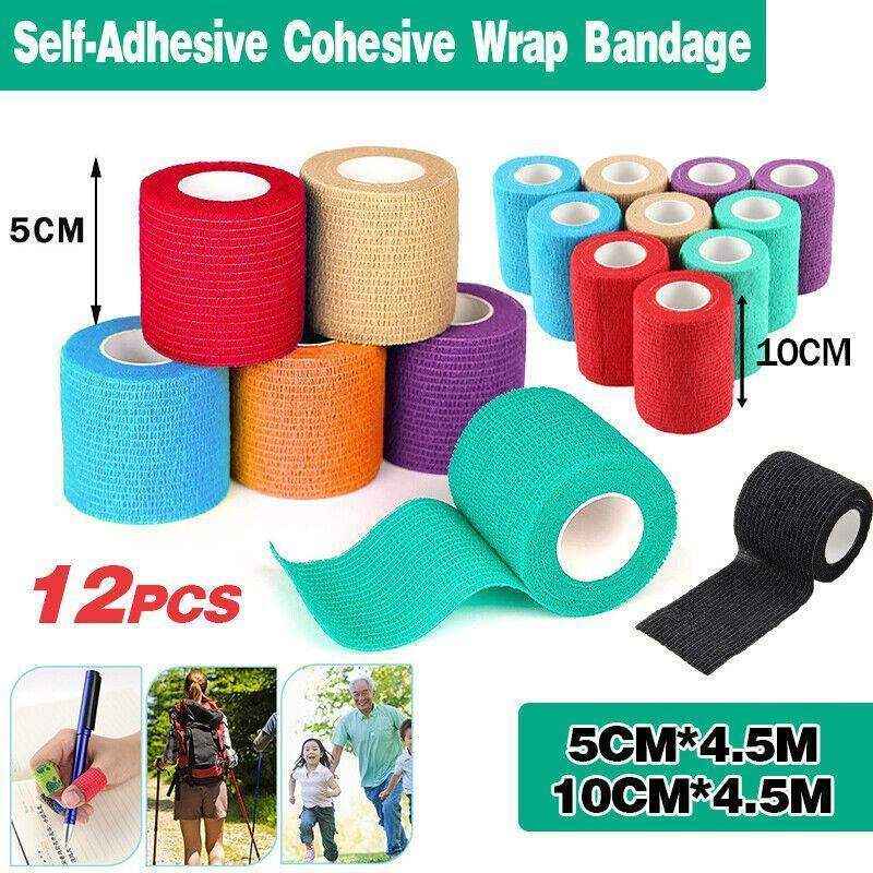 12x Self-Adhesive Pet Wrap Bandage Colourful - Image 3