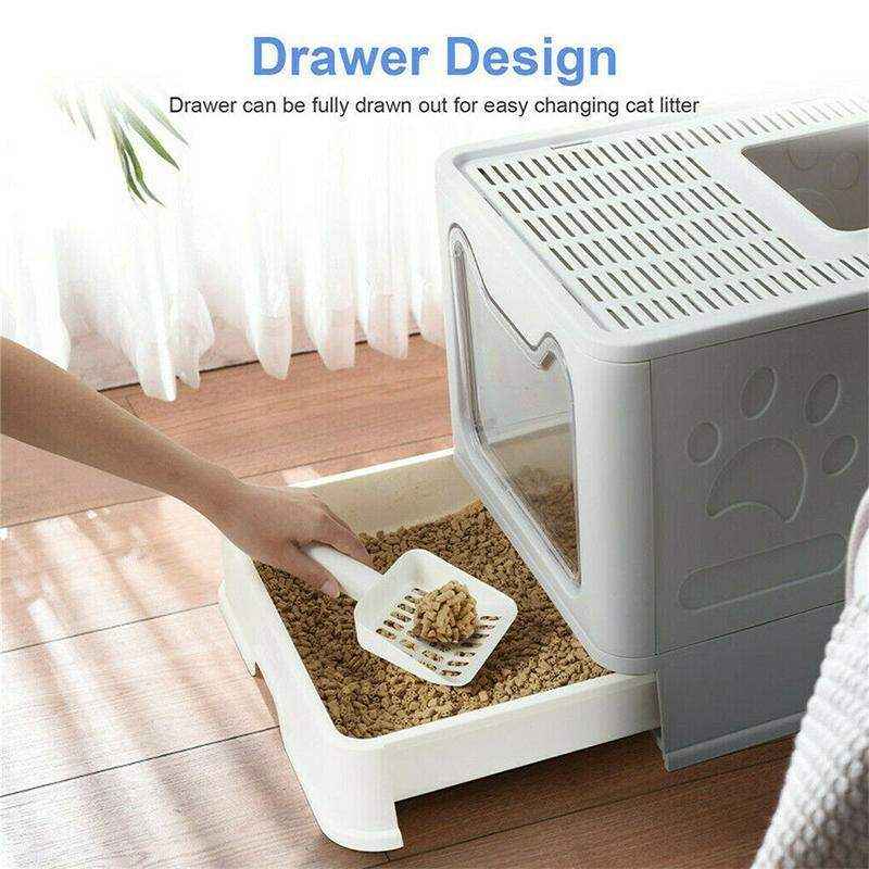 Hooded Enclosed Cat Litter Box - Image 8