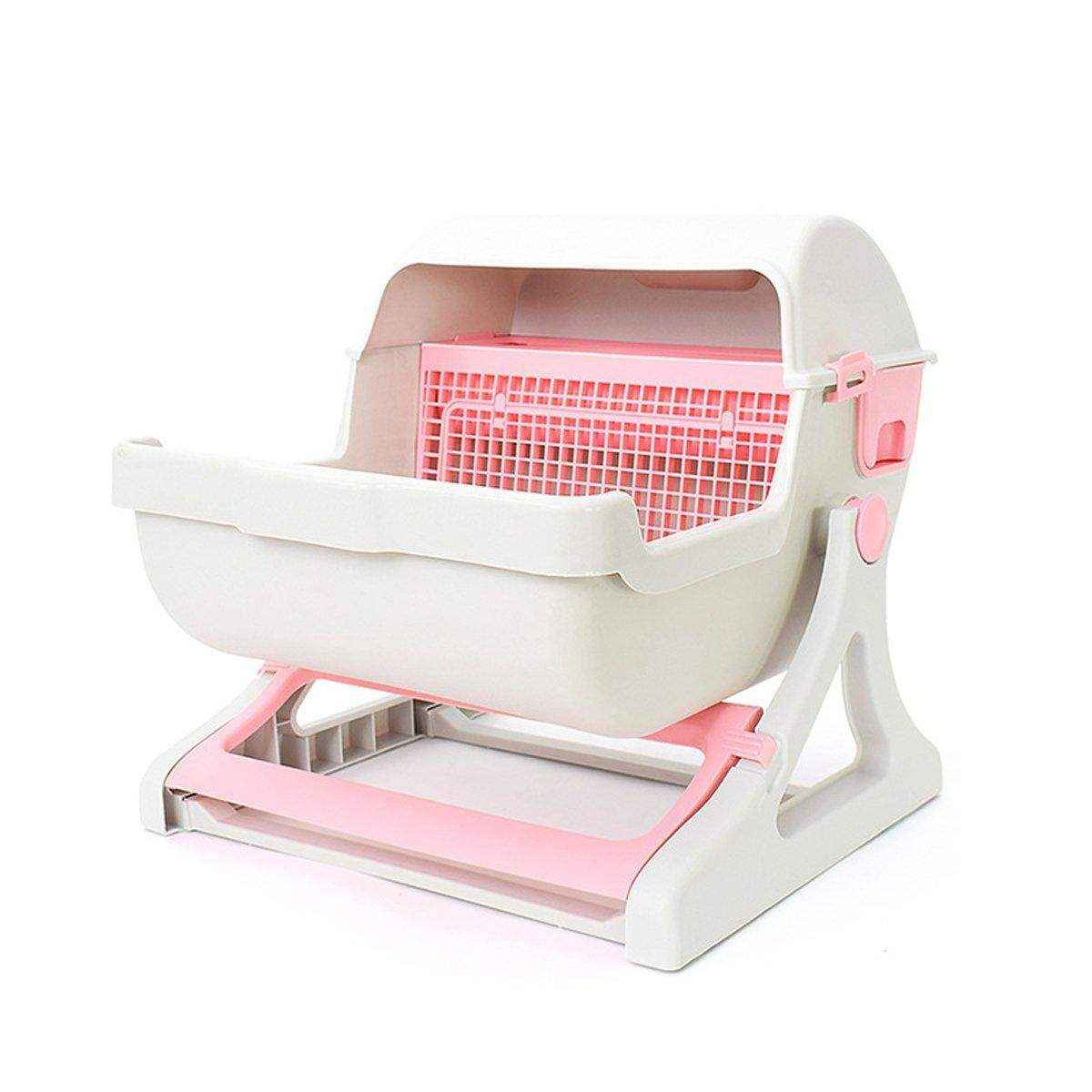 Semi Automatic Cat Litter Box Large Anti Splash Semi Enclosed Kitty Toilet - Image 20