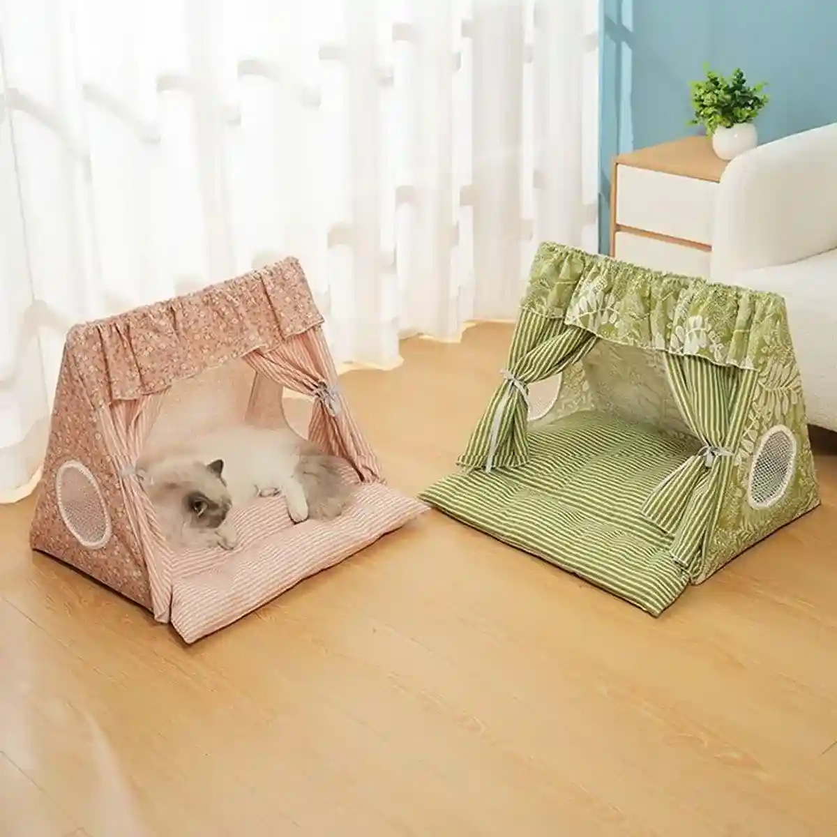 Cozy Semi-Closed Cat Tent Comfortable & Private Pet Bed for Cats and Dogs - Image 17