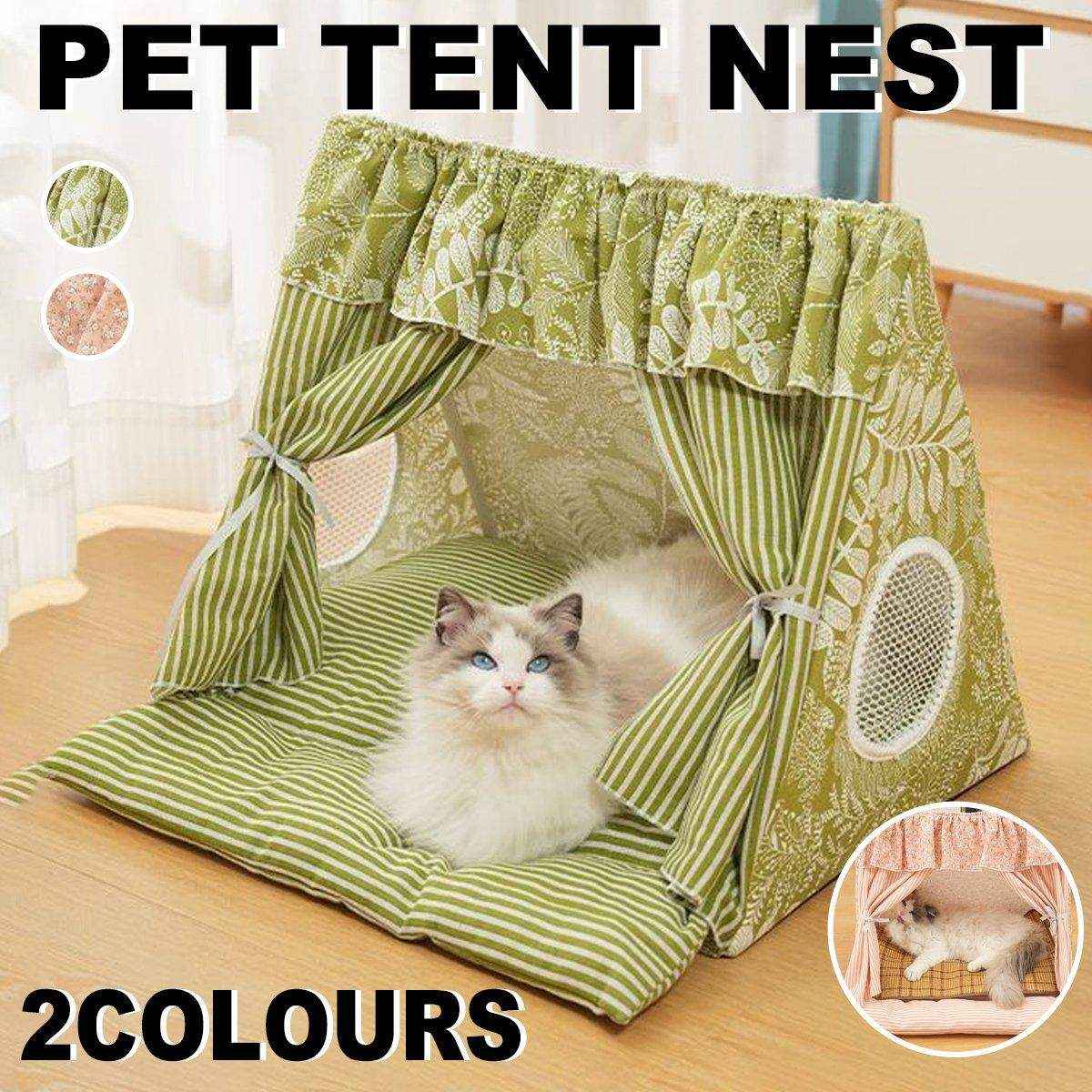 Cozy Semi-Closed Cat Tent Comfortable & Private Pet Bed for Cats and Dogs - Image 2