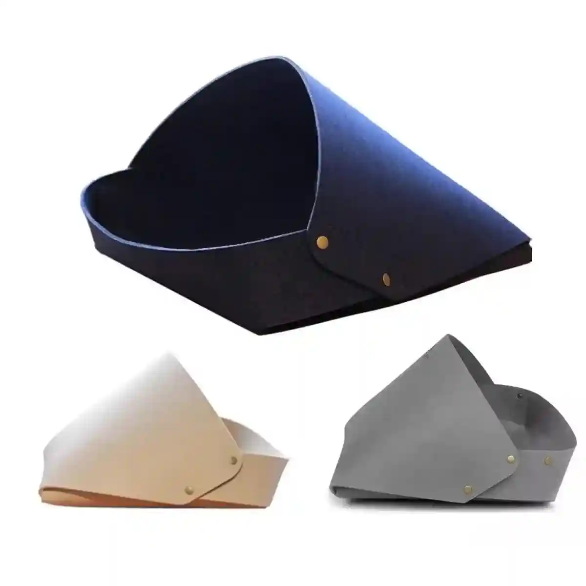 Semi-Enclosed Felt Cat Bed Comfortable & Stylish Cat Nest 3 Colors - Image 3
