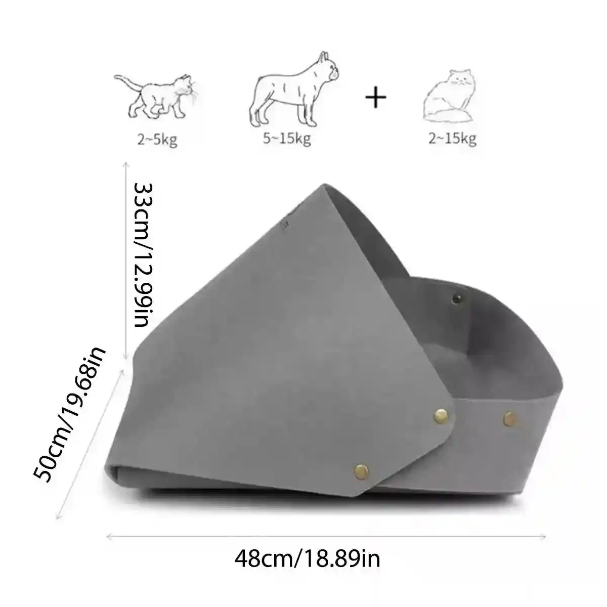 Semi-Enclosed Felt Cat Bed Comfortable & Stylish Cat Nest 3 Colors - Image 9