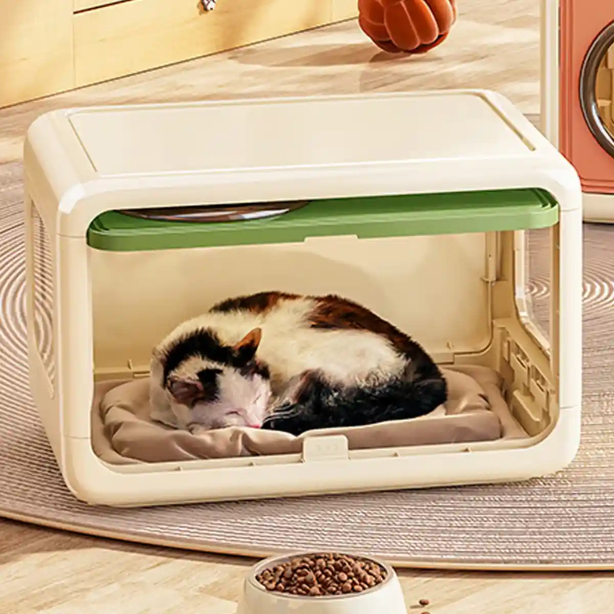 Semi-Enclosed Pet Nest Foldable Cat House With Retractable Lid - Image 10