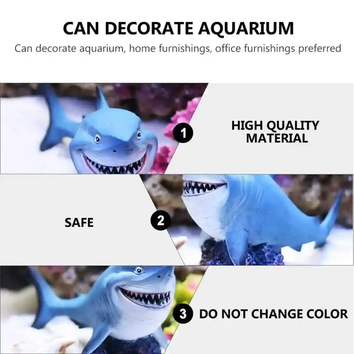 Shark Resin Decoration for Tanks Realistic Aquarium Ornament - Image 5